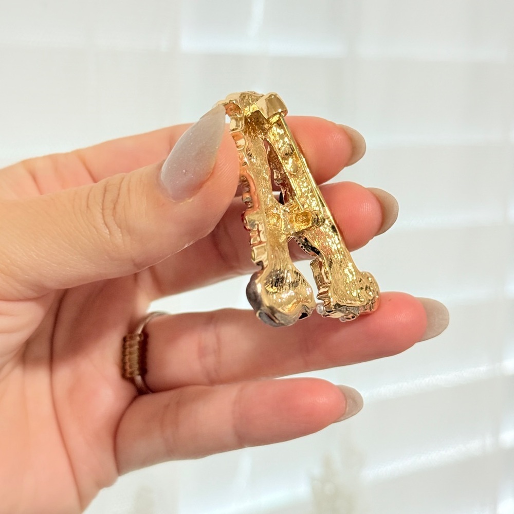 ⚜️ Elegant Gold and Multicolor Brooch - Picture 4 of 5